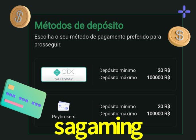O cassino sagaming oferece uma grande variedade de métodos de pagamento